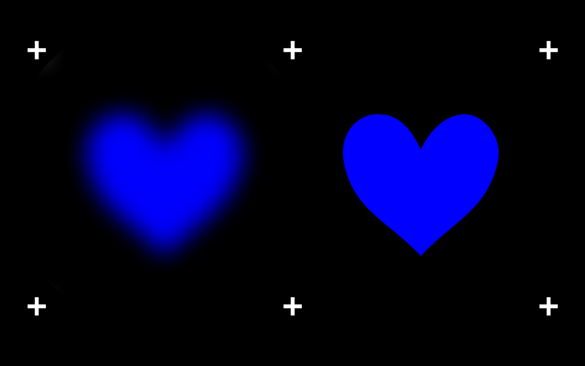blurry heart illusion blue hearts pics